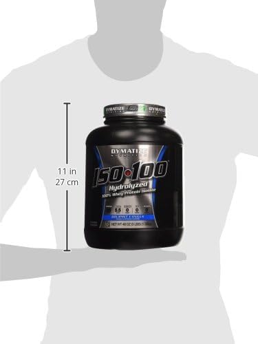 Dymatize ISO 100 Whey Protein Powder with 25g of Hydrolyzed 100% Whey Isolate, Gluten Free, Fast Digesting, Gourmet, 3 Pound, Vanilla, 3 Pound, 48 Oz