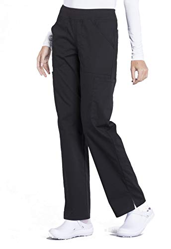 CHEROKEE Workwear Professionals Women Scrubs Pant Mid Rise Straight Leg Pull-on Cargo WW170T, XL Tall, Grey