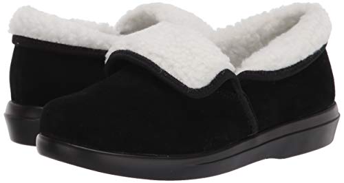 Propét Womens Colbie Slipper, Black, 7.5 US