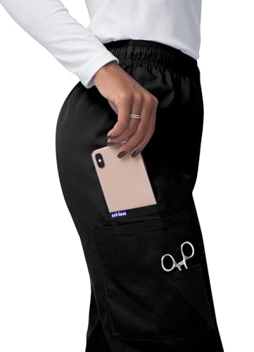Sivvan Scrubs for Women - Drawstring Cargo Scrub Pants - S8200 - White - 5X