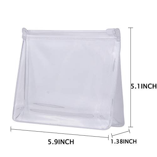 Arroyner 15 PCS Mini Clear Makeup Bag Small Clear Plastic Cosmetic Bags with Zipper Travel Toiletry Makeup Bag