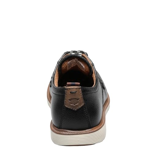 Florsheim Boy's Supacush Plain Toe Ox, Jr. (Toddler/Little Kid/Big Kid) Black Smooth/White Sole 2.5 Little Kid M