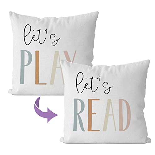 IWXYI Lets Play Pillow Cover,Kids Pillow Covers 18x18,Kids Throw Pillow Covers for Couch Kids Bedroom,Boho Home Decor,Kids Decorative Pillow Cases