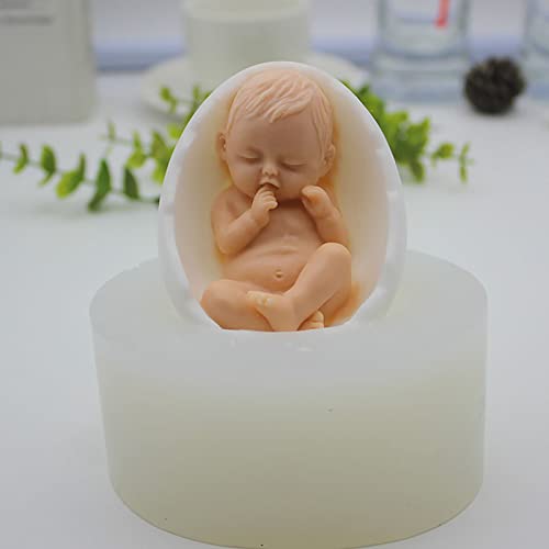 Baby in Egg Mold Baby Mold Egg Mold Baby Resin Mold Clay Mold Candle Making Molds Craft Supplies 3D Mold Silicone Mold for Resin Resin Casting Mold