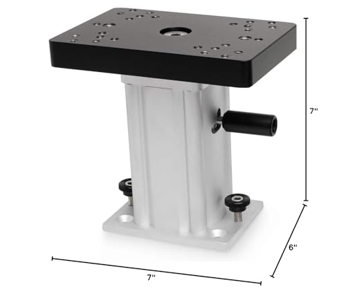 Cannon unisex-adult Aluminum Swivel Base Pedestal Mount, 6", Black and Silver