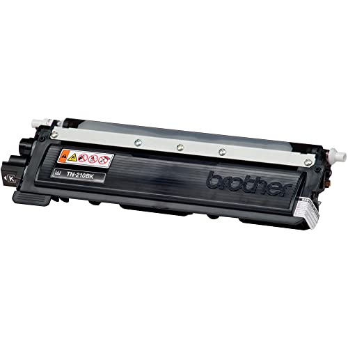 Brother Genuine Standard Yield Toner Cartridge, TN210BK, Replacement Black Toner, Page Yield Up To 2,200 Pages, TN210