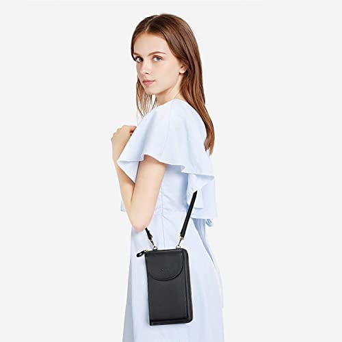 S-ZONE Small Crossbody Bags for Women Cell Phone Purse RFID Blocking Wallet Purses with Credit Card Slots