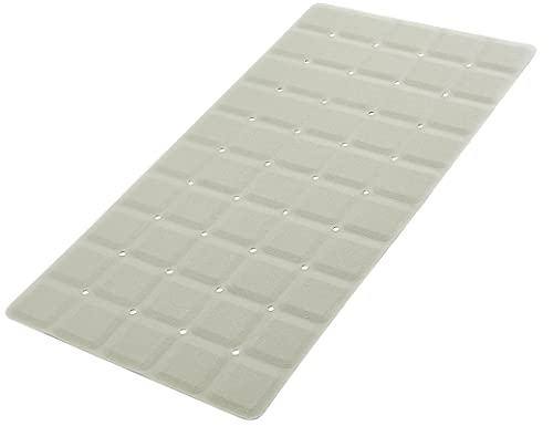 Webos Foldable Silicone Bathtub Mat: Jumbo Size Heavy Duty Safety Bath Mat for Tub without Suction Cups Non Slip Bath & Shower Mat for Textured, Reglazed, Refinished Tub (Beige, 35.8 x 17.7)