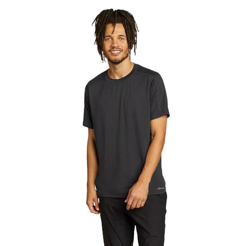 Eddie Bauer Men's Mountain Trek Short-Sleeve T-Shirt, Sea Blue, Small