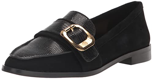 Vince Camuto Women's Footwear Women's Cenkanda Buckle Loafer Flat, Root Beer, 10