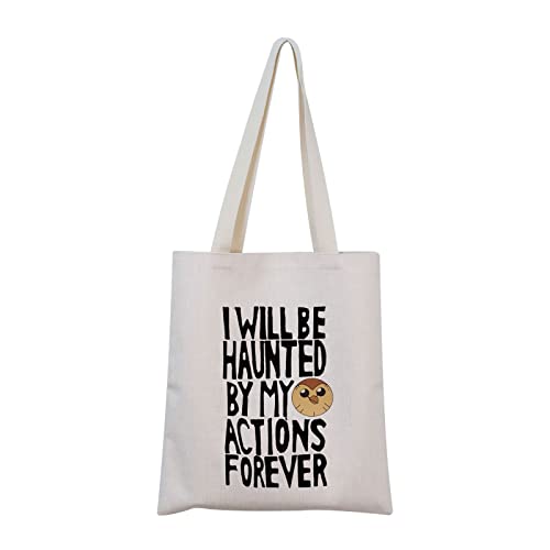 MNIGIU The Owl House Inspired Hooty Tote Bag I Will Be Haunted By My Actions Forever The Owl House Hooty Fan Gift (Actions Tote)