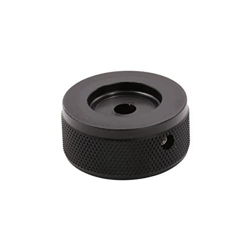 ROZILO 2Pcs Aluminum Potentiometer Control Knob Volume Audio for 6mm Diameter Shaft 35mm Dia. x 16mm Height Black