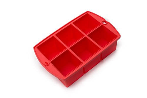 Tulz Mega Ice Block Tray, Silicone, Ruby