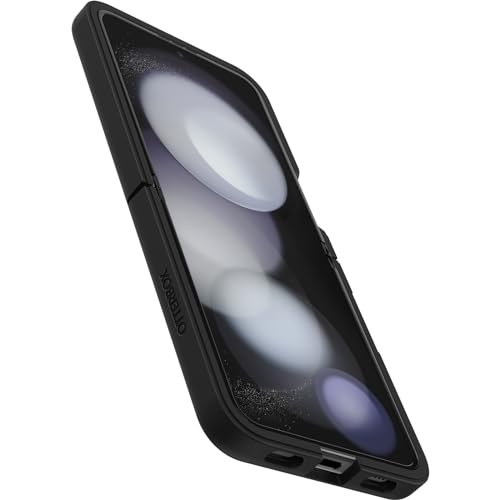 OtterBox Galaxy Z Flip5 Thin Flex Case - BLACK, ultra-slim, hard case with soft edges, 5G and wireless charging compatible