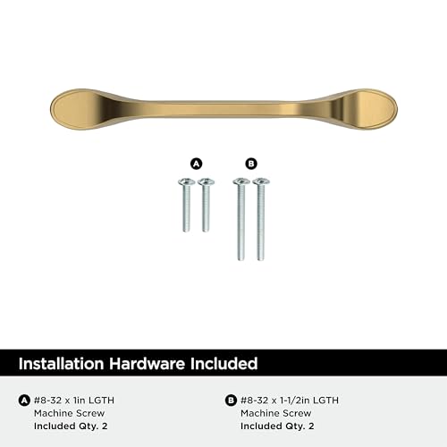 Amerock BP21938CZ Champagne Bronze Cabinet Pull | 6-5/16 inch (160mm) Center-to-Center Cabinet Hardware | Ravino | Furniture Hardware | Drawer Pull