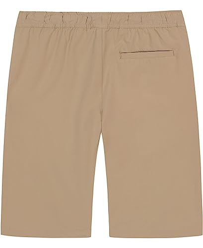 Nautica Boys' Big School Uniform Khaki Shorts, Moisture Wicking Performance Fabric, Wrinkle & Fade Resistant, 10 Husky