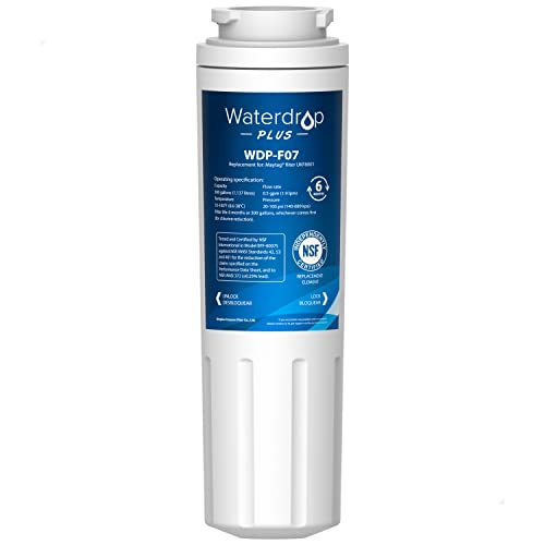 Waterdrop Plus UKF8001 NSF 401, 53 Certified Refrigerator Water Filter, 𝐑𝐞𝐝𝐮𝐜𝐞 𝐏𝐅𝐀𝐒, Replacement for Whirlpool® Everydrop® Filter 4, EDR4RXD1, Maytag UKF8001AXX (Package May Vary)