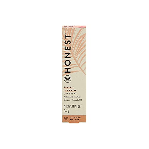 Honest Beauty Tinted Lip Balm | Antioxidant-rich Acai Extracts + Avocado Oil | EWG Certified, Vegan, Cruelty Free | Summer Melon