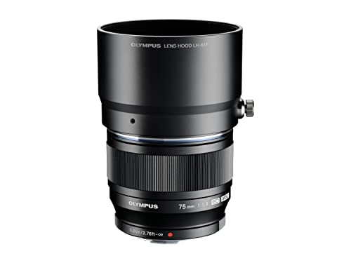 OM SYSTEM OLYMPUS M.Zuiko Digital 75mm F1.8 Black For Micro Four Thirds System Camera, Compact Design, Beautiful Bokeh,Bright