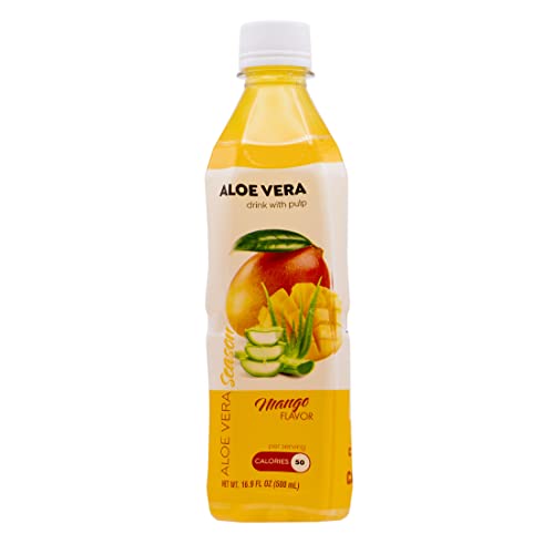 Season Aloe Vera Drink with Pulp, Mango Flavor, 16.9 fl oz (Pack of 1)