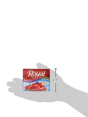 Royal Raspberry Gelatin Dessert Mix , Sugar Free, 0.32-Ounce Box (Pack of 12)