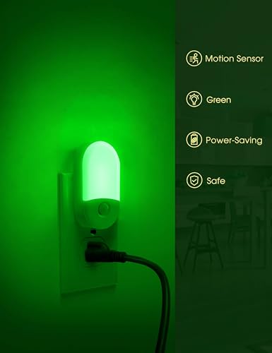 L LOHAS LED Motion Sensor Night Light, 2Pack, Motion Activated Night Light, Night Lights Plug into Wall Motion Sensor, 3000K Warm White, Adjustable Brightness 30/60LM, for Kids Adults Bathroom Bedroom