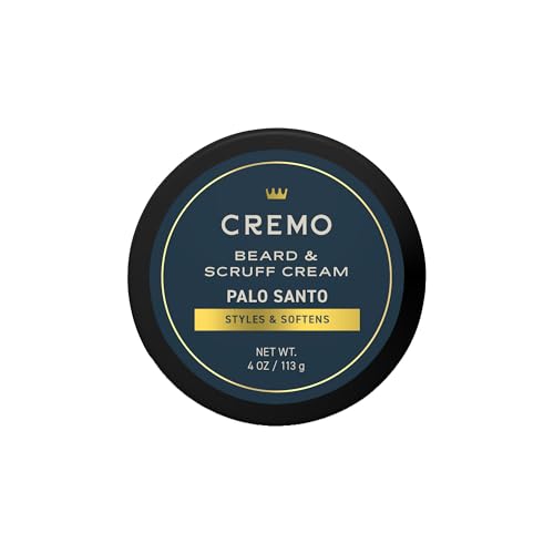 Cremo Beard & Scruff Cream, Cedar Forest, 4 oz - Soothe Beard Itch, Condition and Offer Light-Hold Styling for Stubble and Scruff (Product Packaging May Vary)