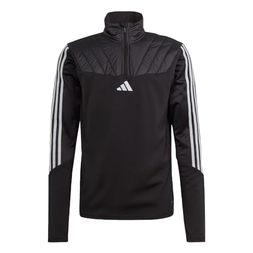 adidas Men's Tiro23 Club Winterized Top, Black/Halo Silver, X-Small