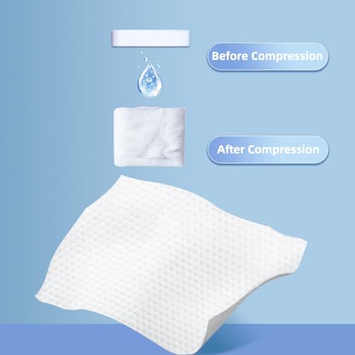 Cottonessence Compressed Towels Tablets 30 PCS 2.0, Disposable Compressed Face Towels, Compressed Hand Wipe, Camping Towel, Portable Compressed Coin Tissue for Travel, Home, Outdoor Activities