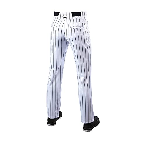 EvoShield Adult Salute Pinstripe Open Bottom Pant - White/Black, Size Small