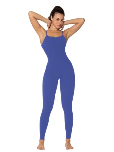 Sunzel Unitard Jumpsuits for Women, Spaghetti Strap Bodycon Rompers Scoop Neck Tummy Control Leggings Yoga Bodysuits