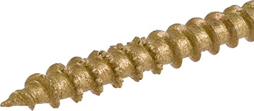 Power Pro Premium Exterior Wood Screws, 9 x 3", 5 lb Bucket of Screws, Exterior Epoxy Coated, Bronze, 417 Pieces