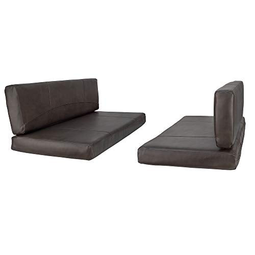 RecPro RV Dinette Booth Cushions with Memory Foam Camper Trailer Bed (Chestnut, 36")