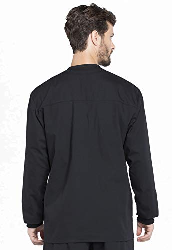 Cherokee Men's Medical Scrub Jacket Snap Front with Long Sleeve WW360, S, Grape