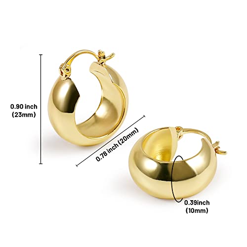 Elegance 11 designs Gold Hoop Earrings Chunky Huggie Thick Tiny Earrings For Women