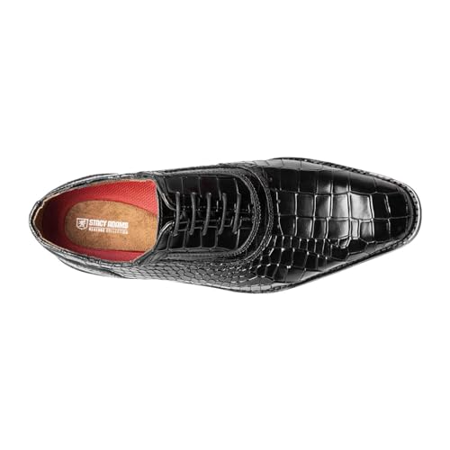Stacy Adams Men's Riccardi Lace Up Oxford, Black, 11 Wide