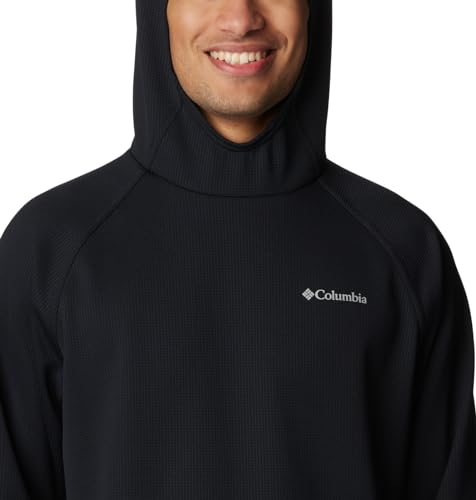 Columbia Men's Black Mesa Waffle Knit Hoodie, Black, X-Small