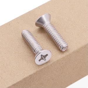 1/4-20 x 2" (20 pcs) Flat Head Machine Screws, 304 Stainless Steel (18-8), Phillips Drive, Cross Recessed 80° countersunk Head Screws, Coarse Thread UNC, ANSI B18.6.3-2