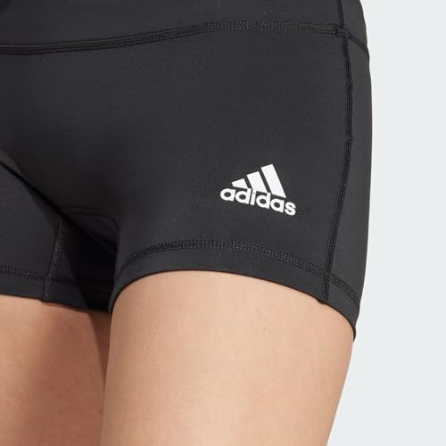 adidas Women's 4 Inch Shorts, Black/White, XX-Small