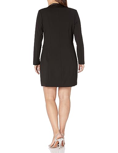 City Chic Women's Apparel Women's Plus Size Dress Tuxedo, Black