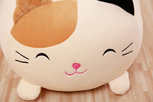 TONGSONG 8 Inch Long Plush Tabby Cat Stuffed Animal Tabby Cat Hugging Pillow Cuddly Tabby Cat Pillow Plushies Toy Tabby Cat Huggable Anime Gifts for Kids and Lovers in Birthday, Valentines, Christmas