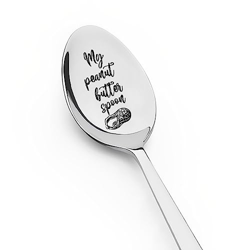 My Peanut Butter Spoon Gift for Peanut Butter Lovers Funny Husband Wife Dad Anniversary Christmas Gifts for Daughter Grandma Grandpa Birthday Gifts for Women Men