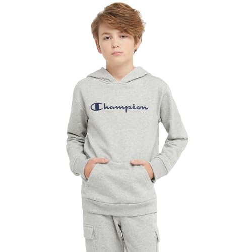 Champion Big, Kids' Sweatshirts for Boys, Pullover Hoodie, Multiple Graphics, Oxford Grey Heather