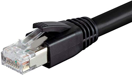 Nippon Labs Cat8 RJ45 35FT Ethernet Patch Internet Network LAN Cable, Indoor/Outdoor, 24AWG Shielded Latest 40Gbps 2000Mhz, Weatherproof S/FTP for Router, PS4, PS5, Xbox, PoE, Switch, Modem (Gray)