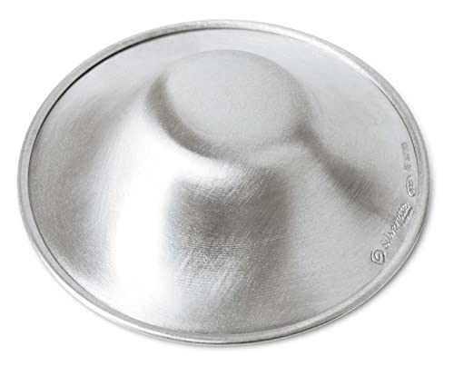 SILVERETTE The Original Silver Nursing Cups, Silverettes Metal Nipple Covers for Breastfeeding, Nursing pads, 925 Silver Nipple Cover Guards, Soothe and Protect Sore Nipples -Made in Italy