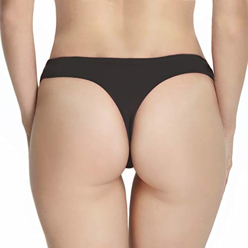 ANZERMIX Women's Breathable Cotton Thong Panties Pack of 6 (6-pack Dark Vintage, Medium)