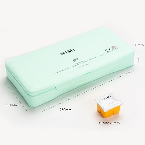 HIMI Gouache Paints Set, 18 Colors, 30g, jelly gouache paint set, Non Toxic Paint for Canvas and Paper, Art Supplies for Professionals, and More (Green Case