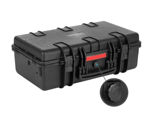 Monoprice Weatherproof Hard Case - 26 x 20 x 14 Inches, With Wheels and Customizable Foam, Shockproof, IP67, Ultraviolet And Impact Resistant Material, Black - Pure Outdoor Collection, 82.2 Liter