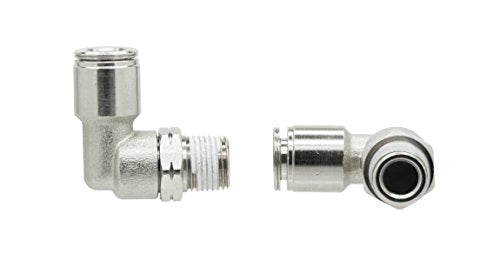 PneumaticPlus PN15 Series Push to Connect Tube Fitting, Male Elbow (1/2" Tube X 1/2" NPT) - Pack of 5