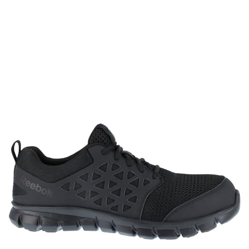 Reebok Work RB409 Sublite Cushion Work Safety Athletic Composite Toe Shoe Black Men's RB4039, 2 Wide